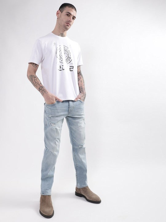 True Religion White Graphic Logo Regular Fit T-Shirt