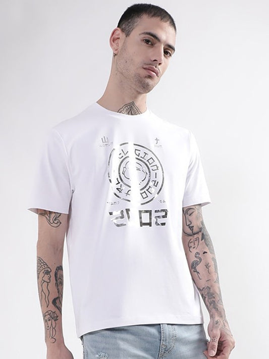 True Religion White Graphic Logo Regular Fit T-Shirt