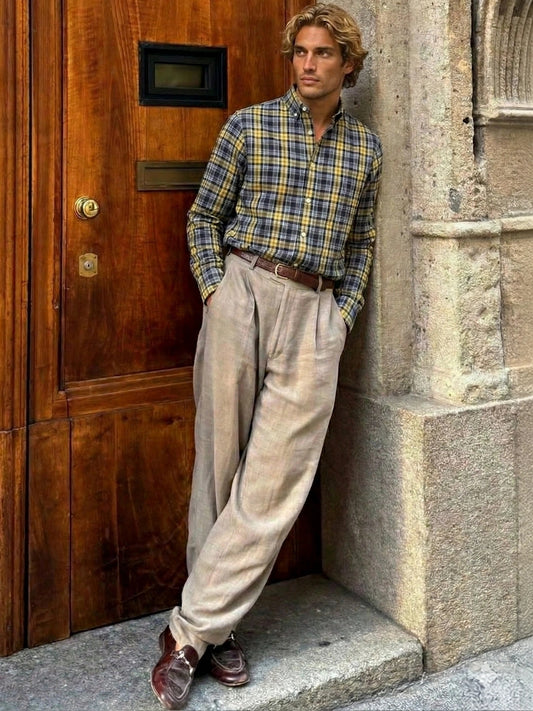 Gant Men Green Checks Collar Shirt