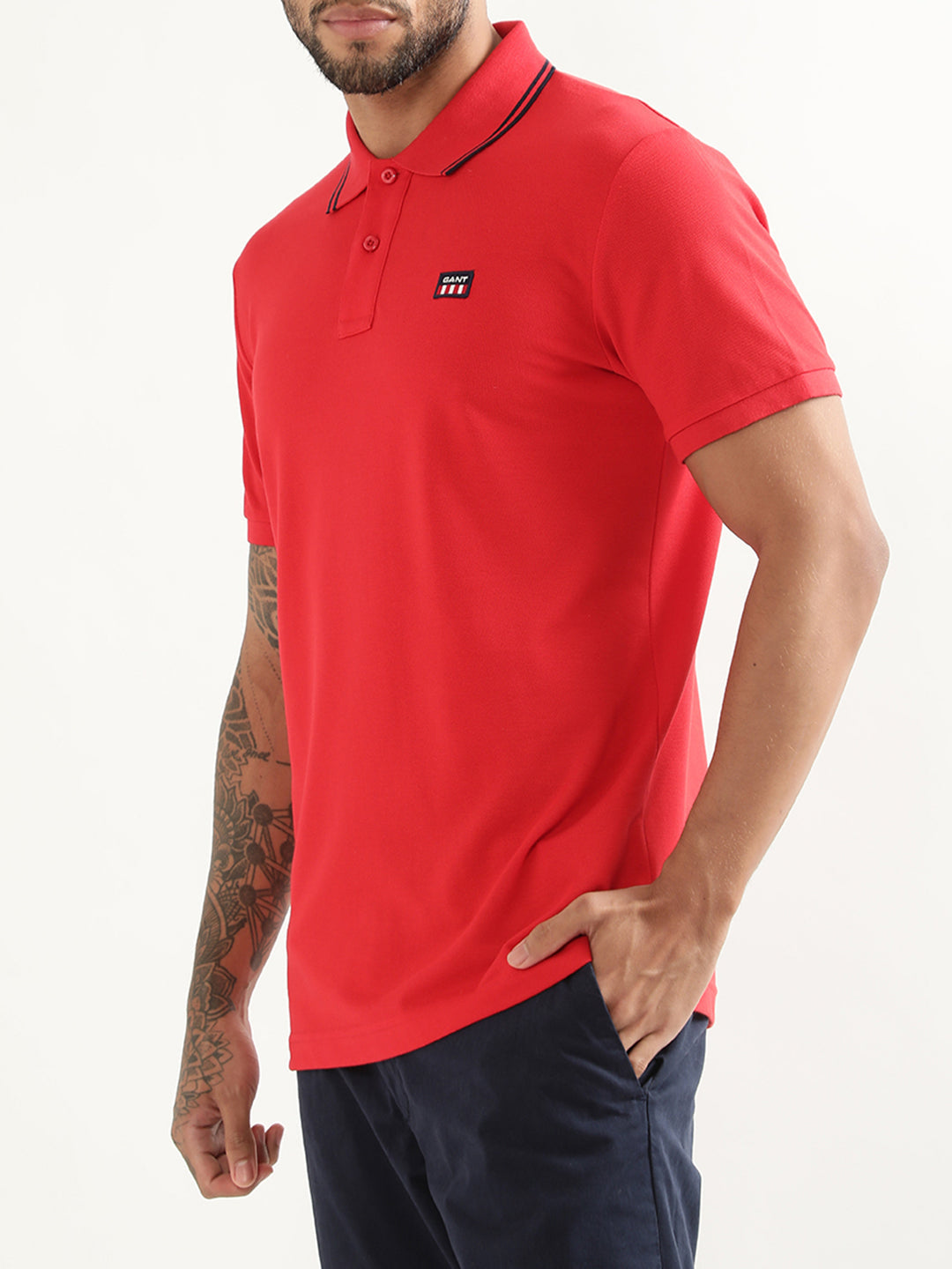 Gant Red Regular Fit Polo T-Shirt