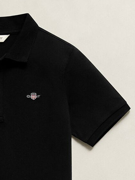 Gant Boys Cotton Black Polo T-Shirt