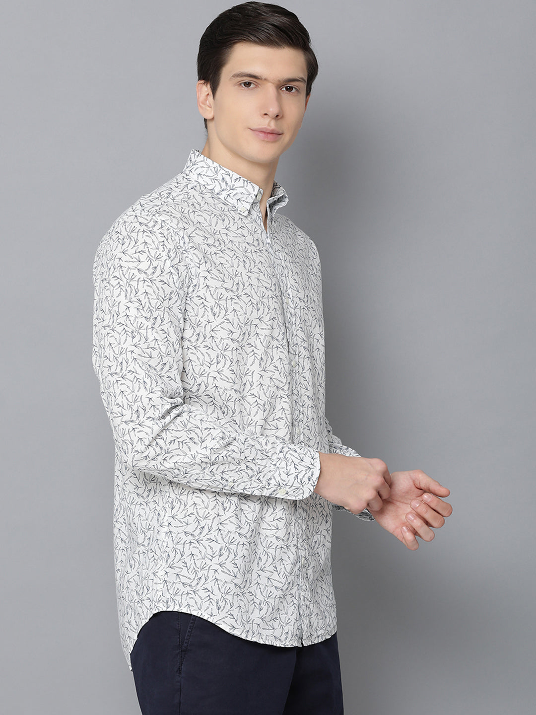 Gant White Printed Regular Fit Shirt