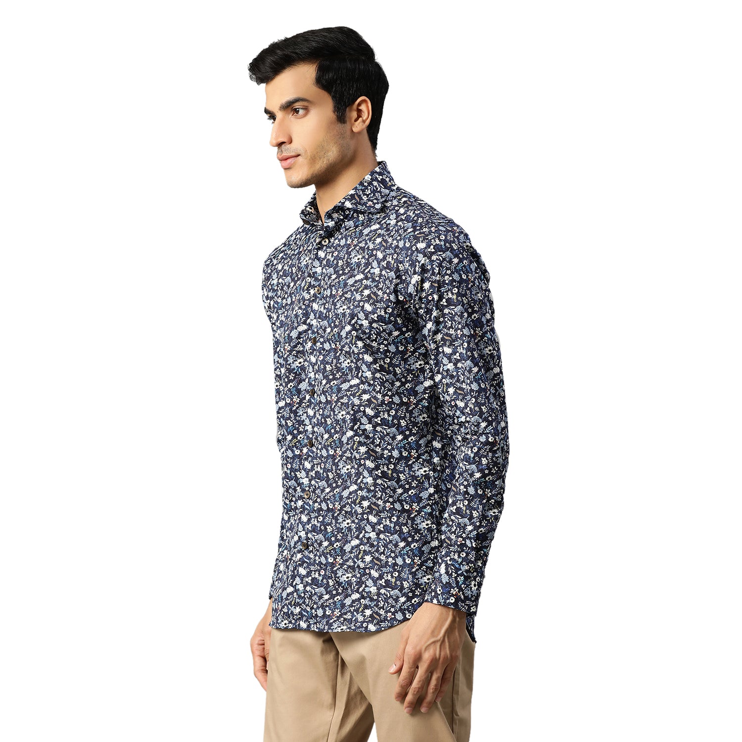 Matinique Men Navy Printed Collar Shirt