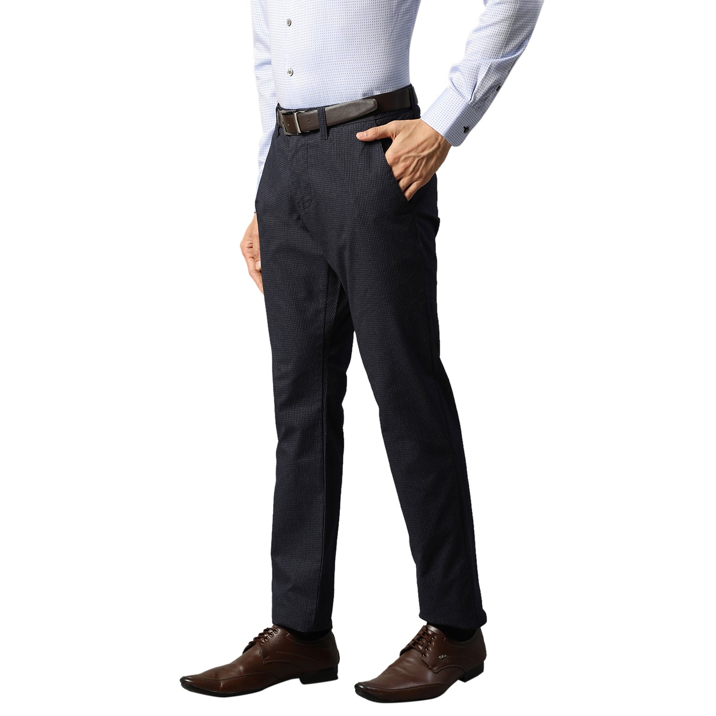 Matinique Men Blue Solid Slim Fit Trouser