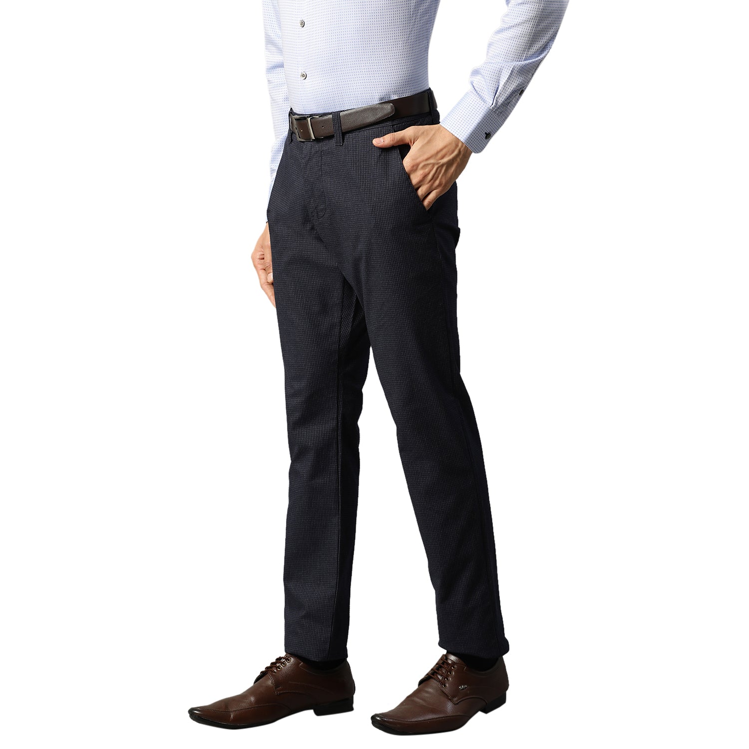 Matinique Men Blue Solid Slim Fit Trouser