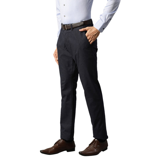 Matinique Men Blue Solid Slim Fit Trouser