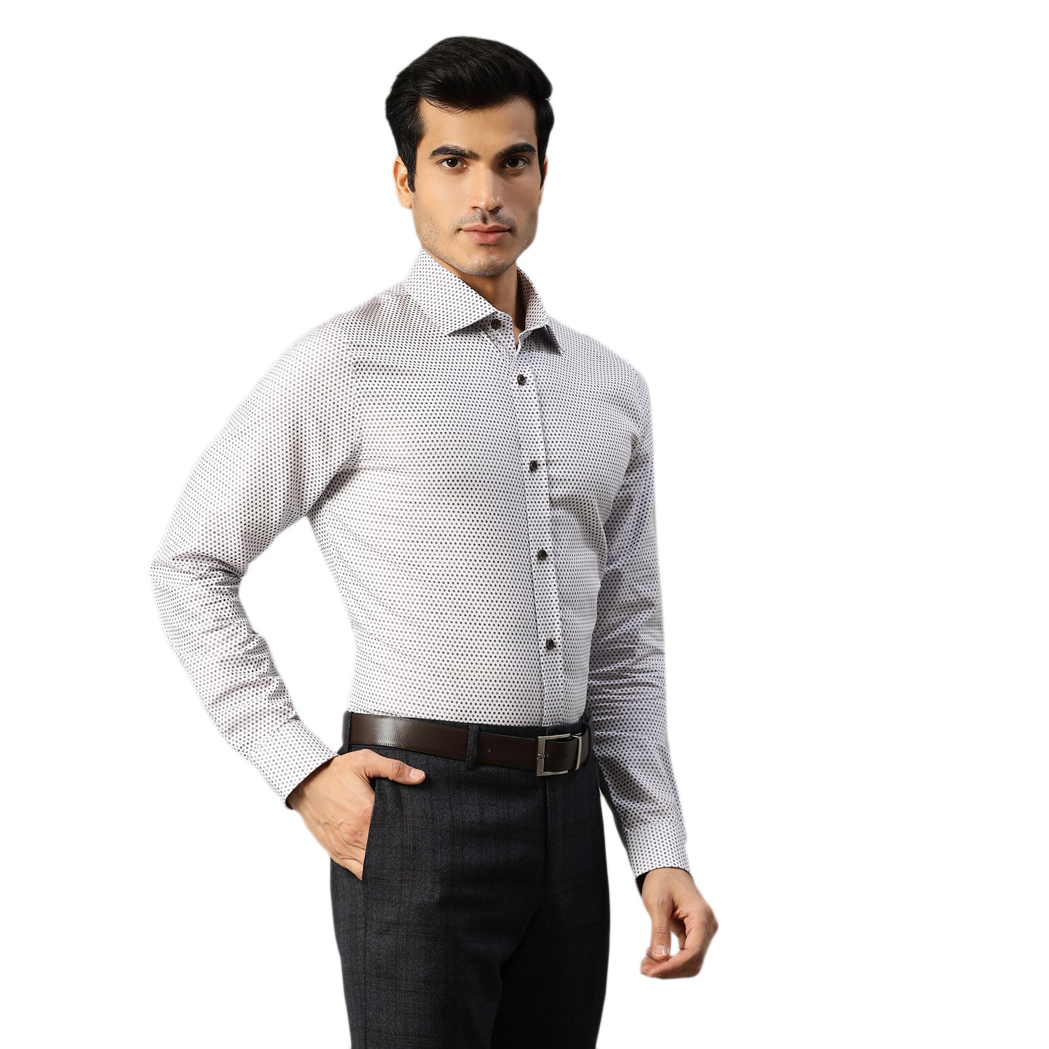 Matinique Men Purple Solid Collar Shirt