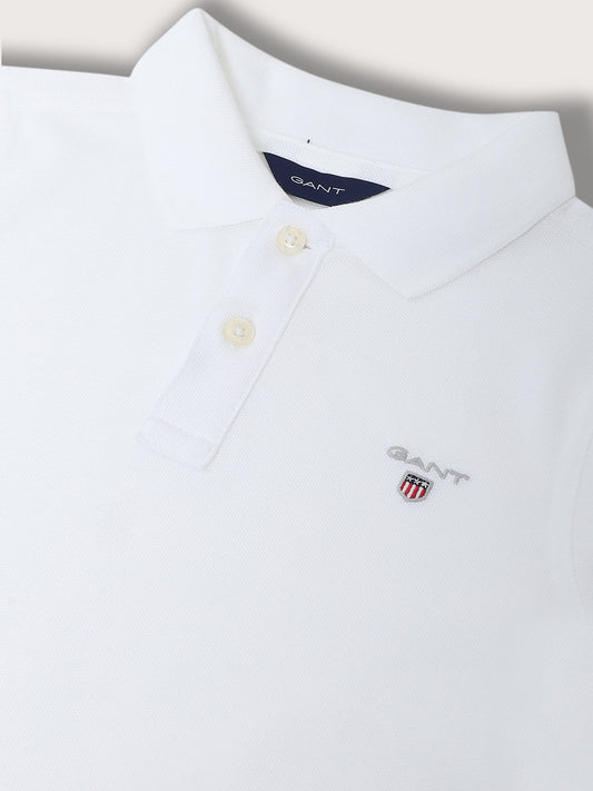Gant Kids White Regular Fit Polo T-Shirt