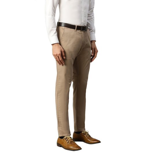Matinique Men Brown Solid Regular Fit Trouser