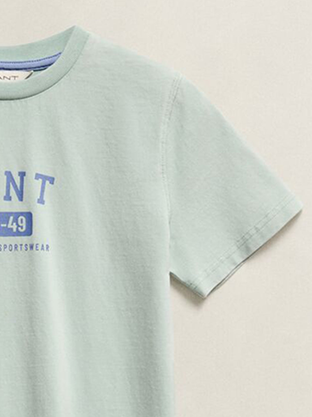 Gant Boys Green Solid Relaxed Fit Pure Cotton T-Shirt