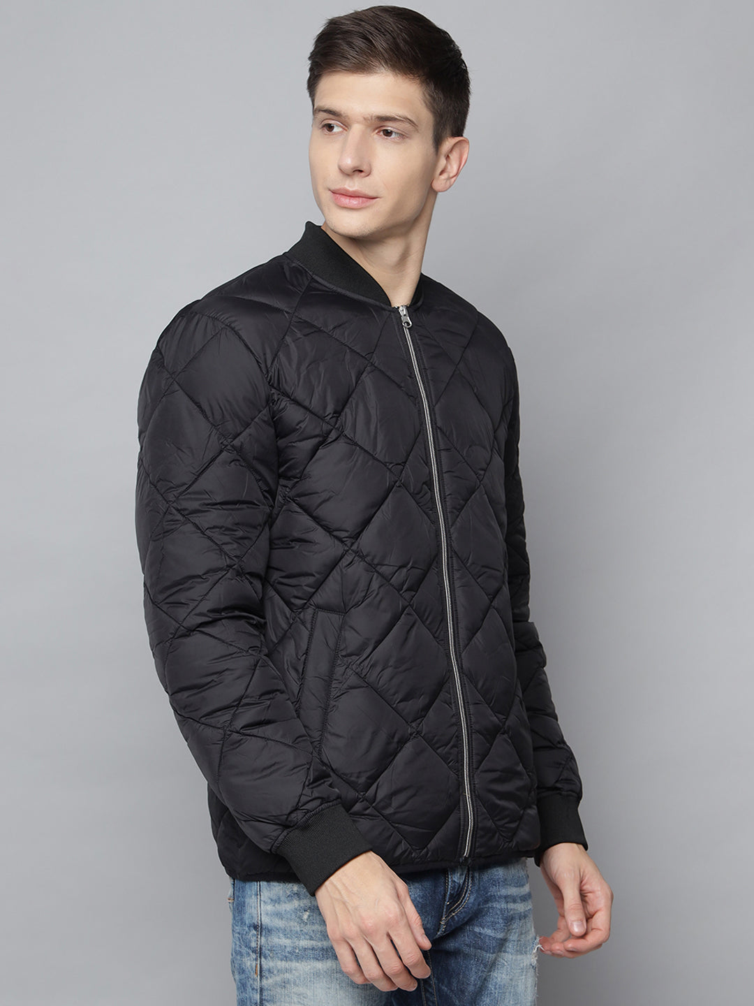 Lindbergh Men Black Solid Collar Jacket