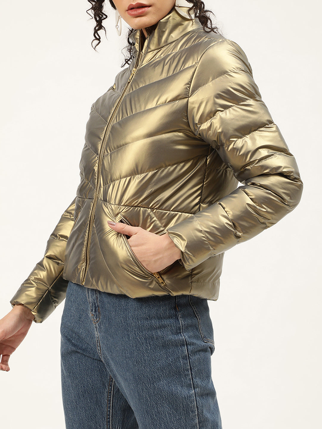 Centre Stage Women Grey Solid Jacket