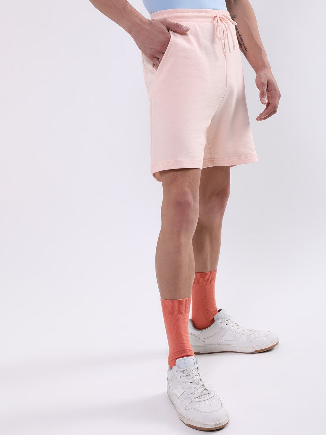 Iconic Men Pink Regular Fit Shorts