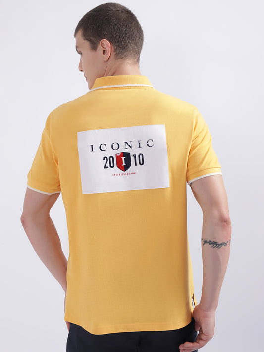 Iconic Yellow Logo Regular Fit Polo T-Shirt