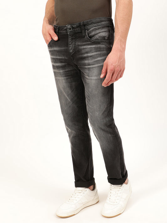 Antony Morato Men Black Slim Fit Heavy Fade Jeans