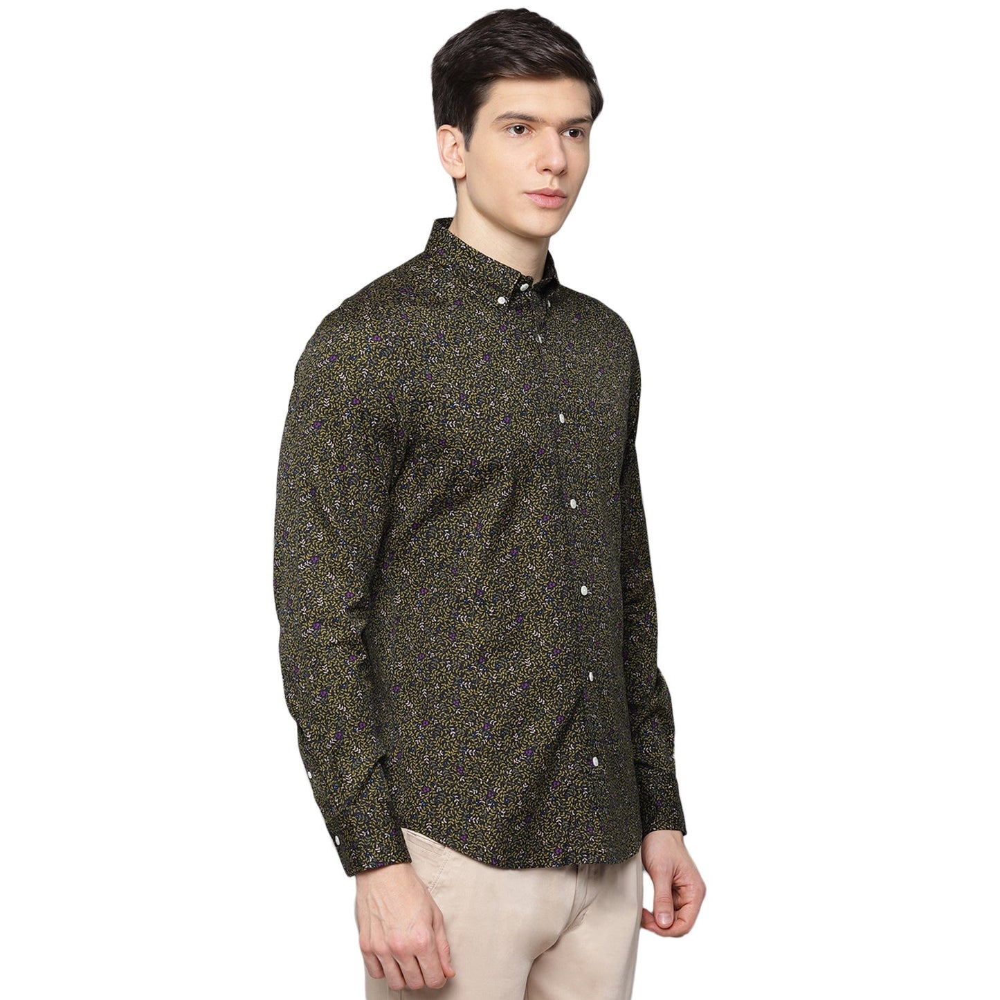 Gant Green Printed Slim Fit Shirt