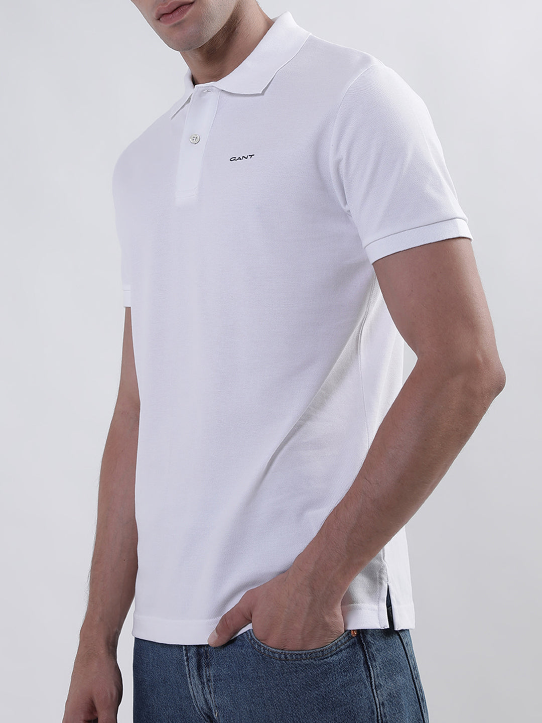 Gant White Regular Fit Polo T-Shirt