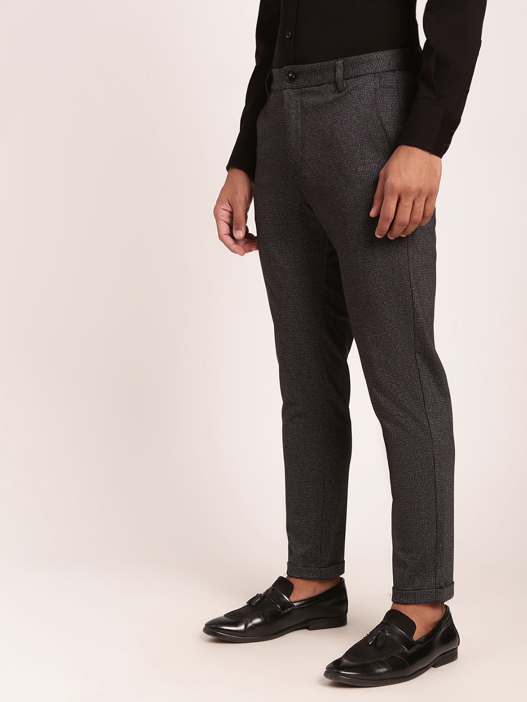 Lindbergh Men Blue Solid Slim Fit Trouser