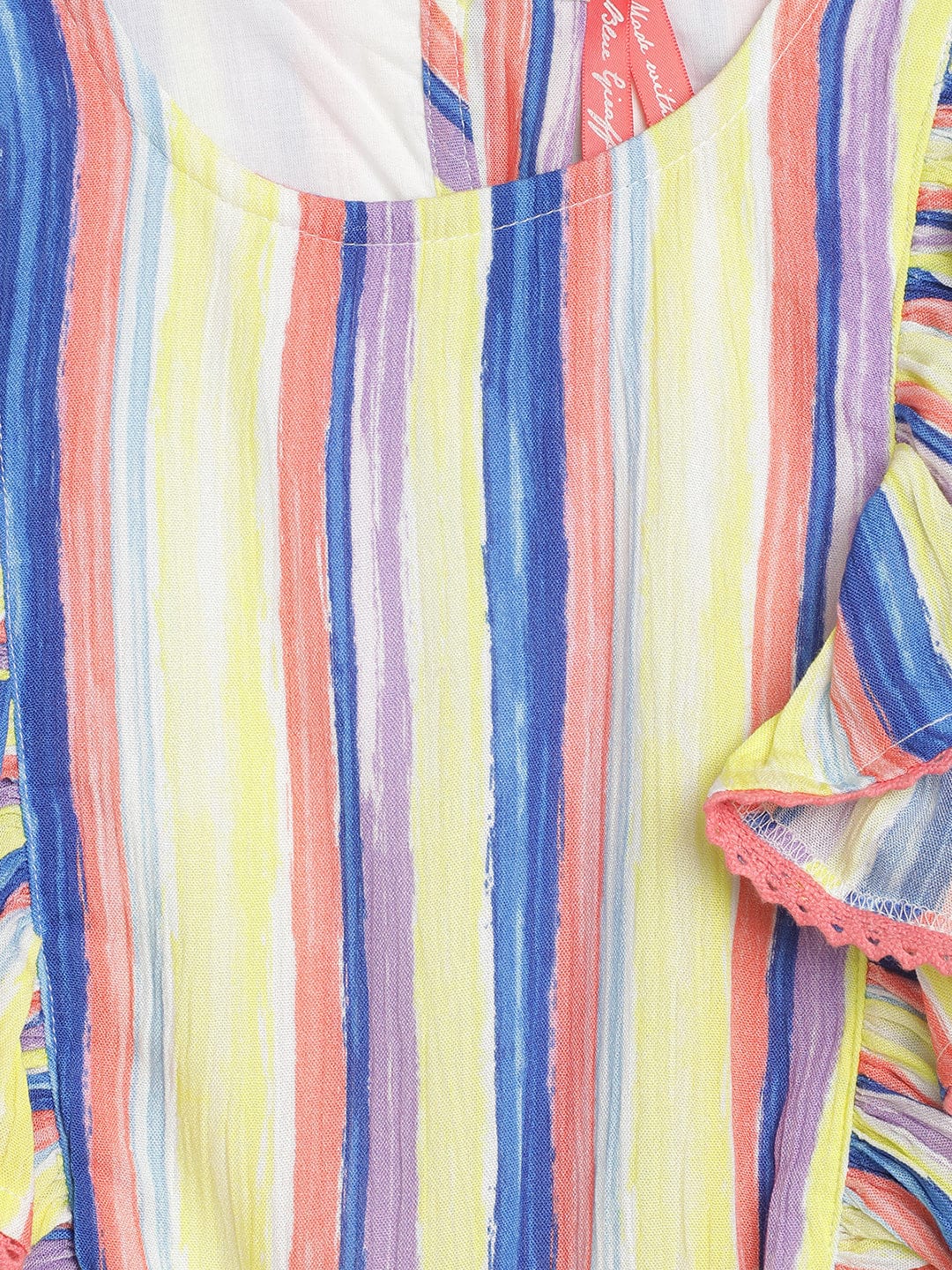 Blue Giraffe Girls Multi Playsuit