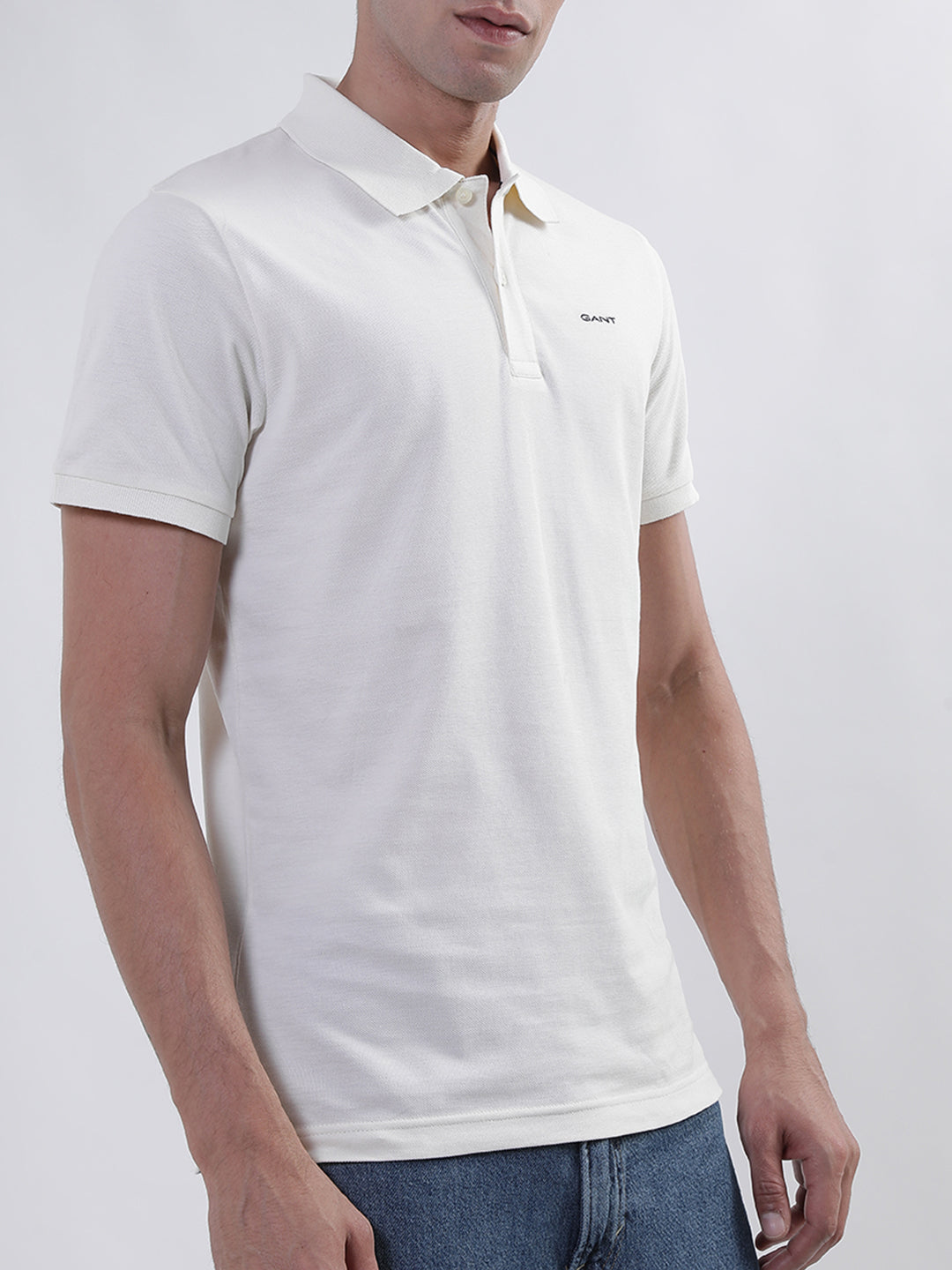Gant Cream Regular Fit Polo T-Shirt