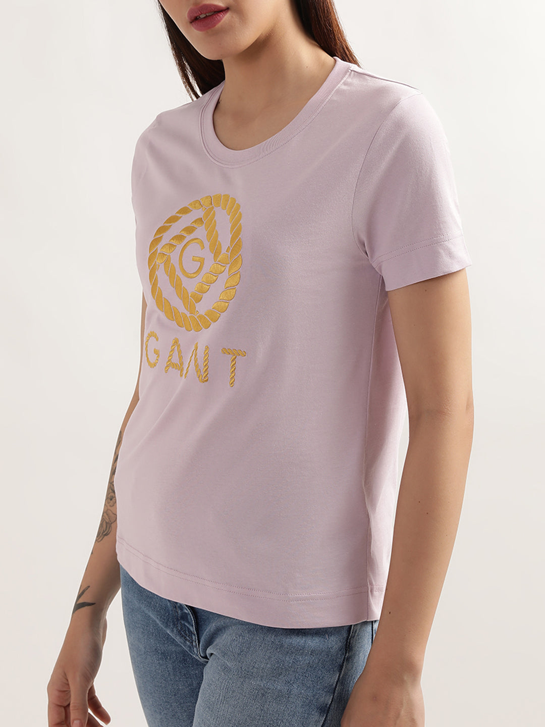 Gant Lilac Preppy Logo Relaxed Fit T-Shirt