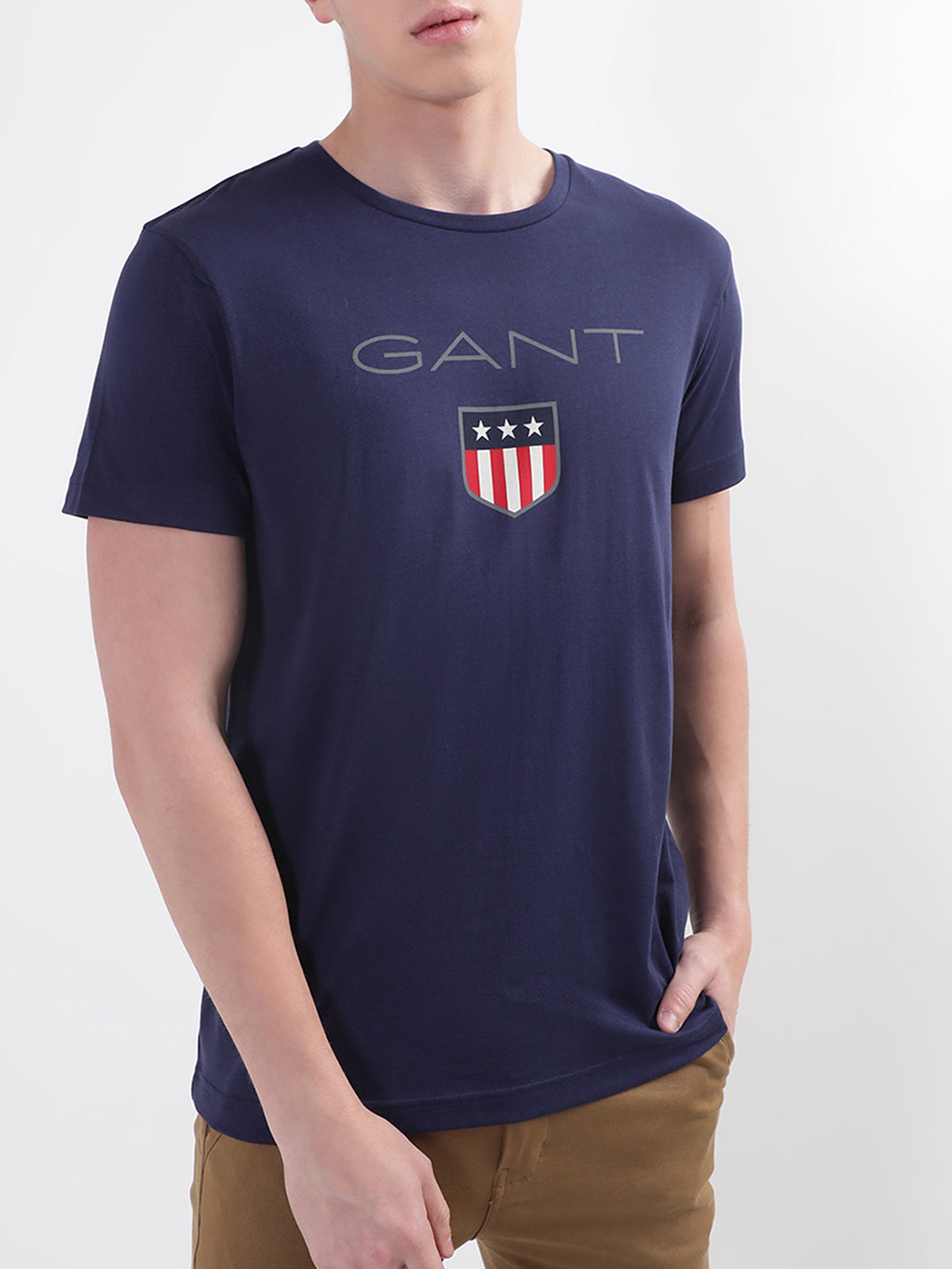 Gant Blue Shield Logo Regular Fit T-Shirt