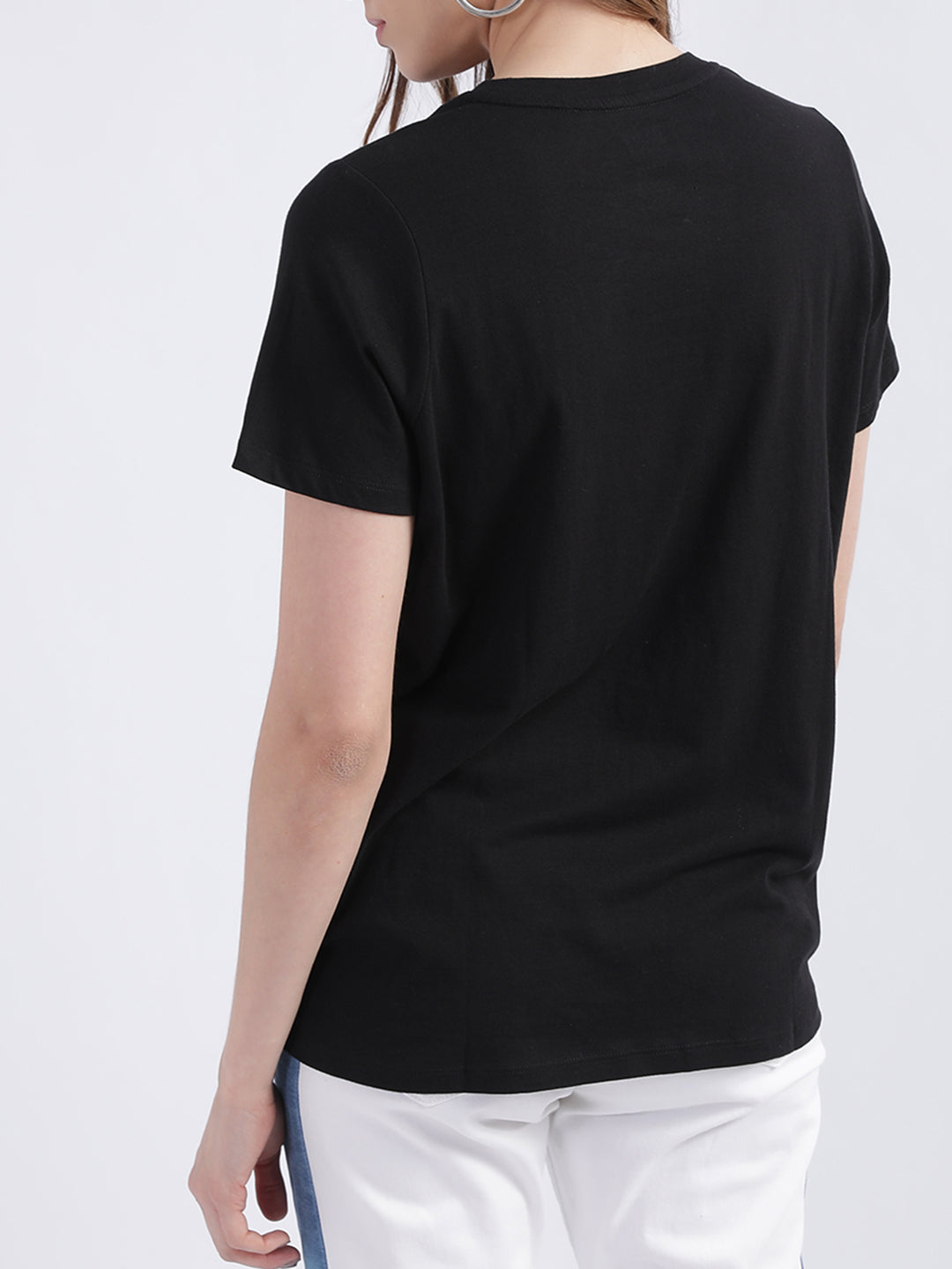 Dkny Black Fashion Logo Regular Fit Top