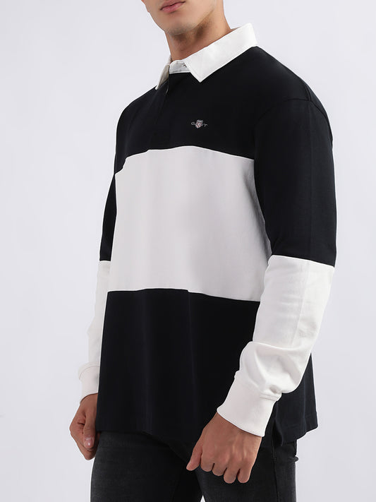 Gant Black & White Relaxed Fit Polo T-Shirt