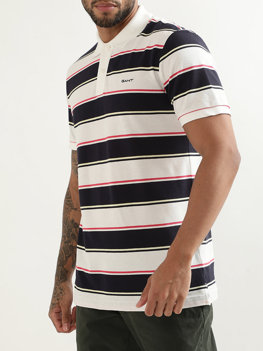 Gant Multi Striped Regular Fit Polo T-Shirt