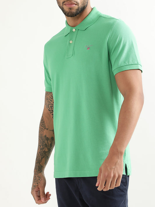 Gant Green Original Regular Fit Pique Polo T-Shirt