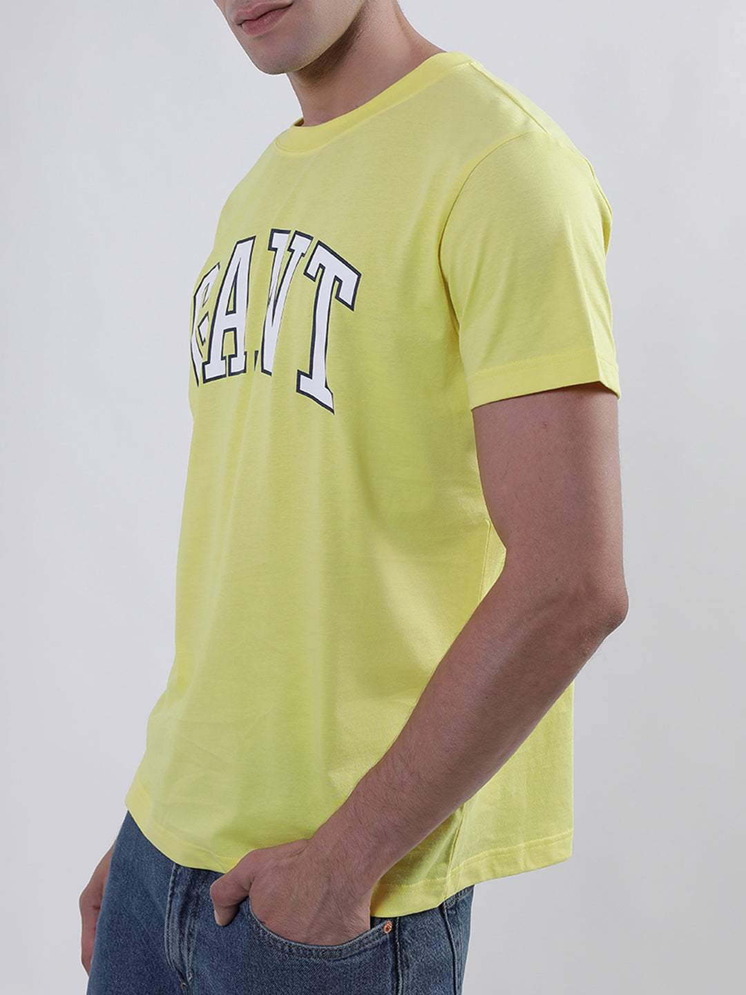 Gant Yellow Logo Regular Fit T-Shirt