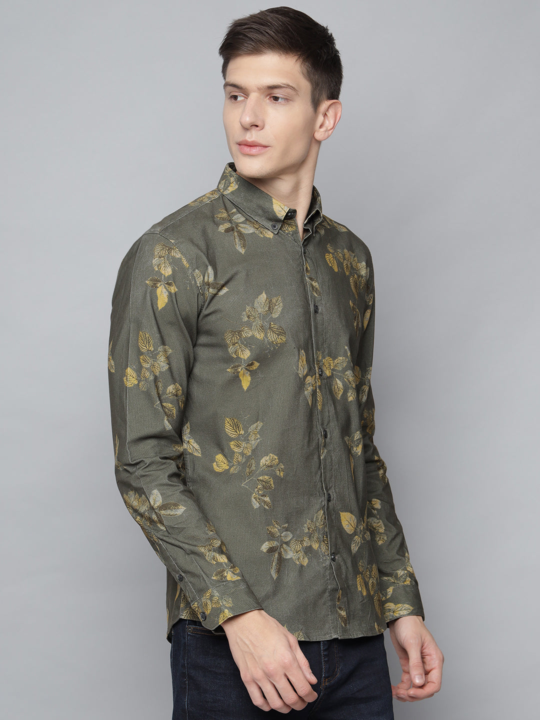Lindbergh Army Fashion Printed Slim Fit Shirt