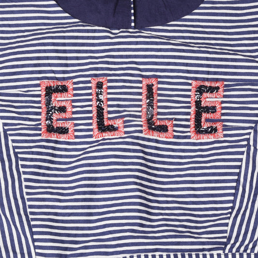 Elle Kids Girls Navy Printed Round Neck Dress
