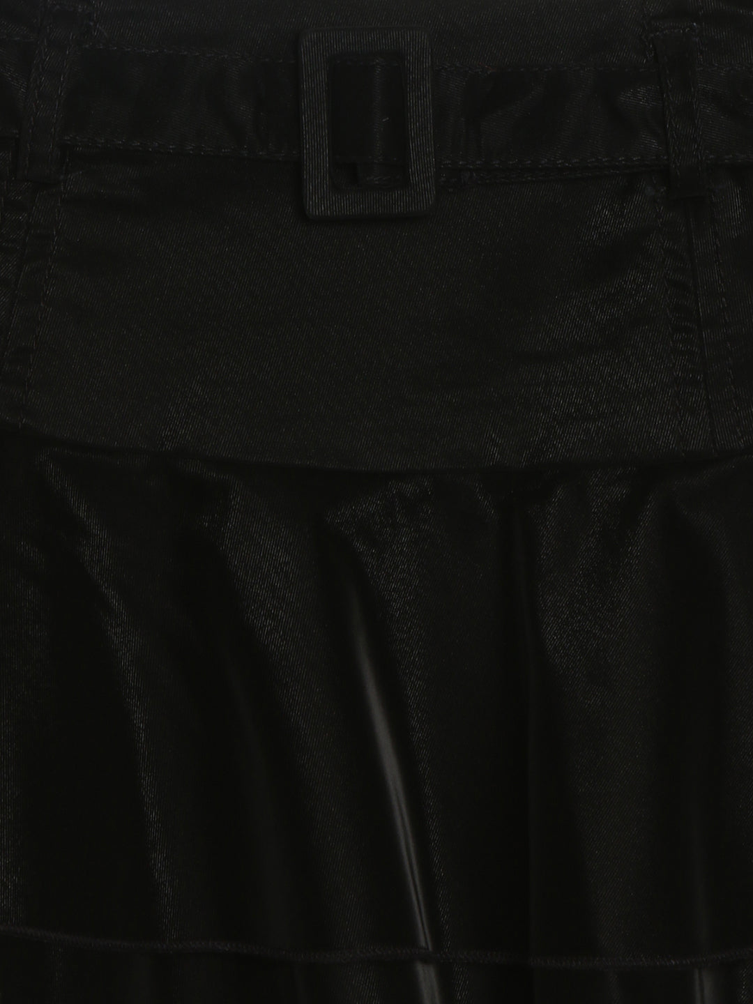 Elle Kids Girls Black Solid Tailored Fit Skirt