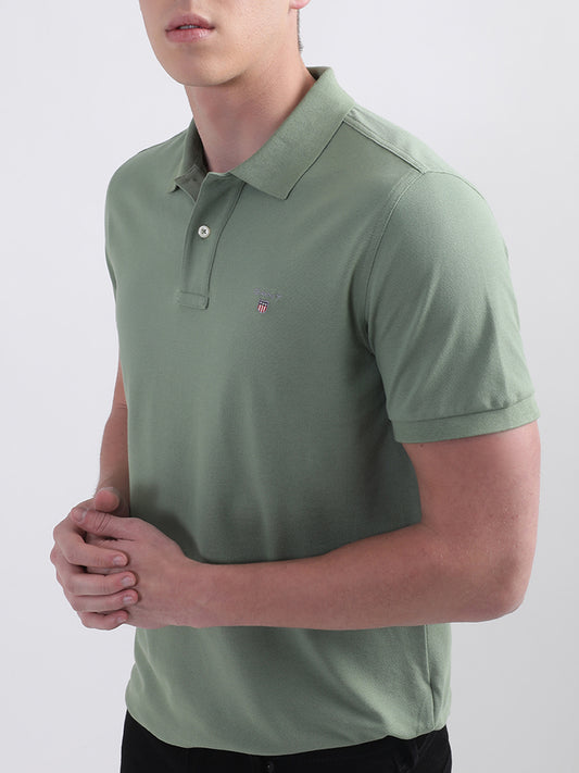 Gant Green Original Regular Fit Pique Polo T-Shirt