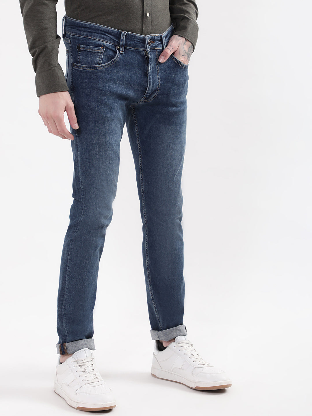 Matinique Men Blue Solid Regular Fit Jeans