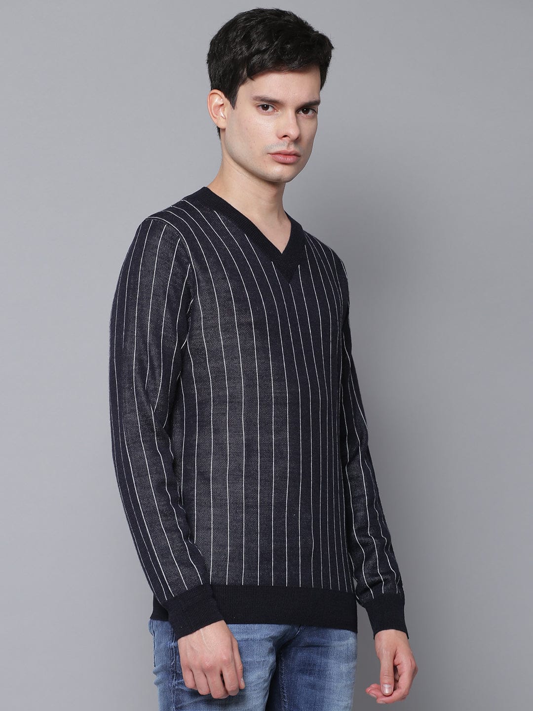 Antony Morato Men Blue V Neck Sweater