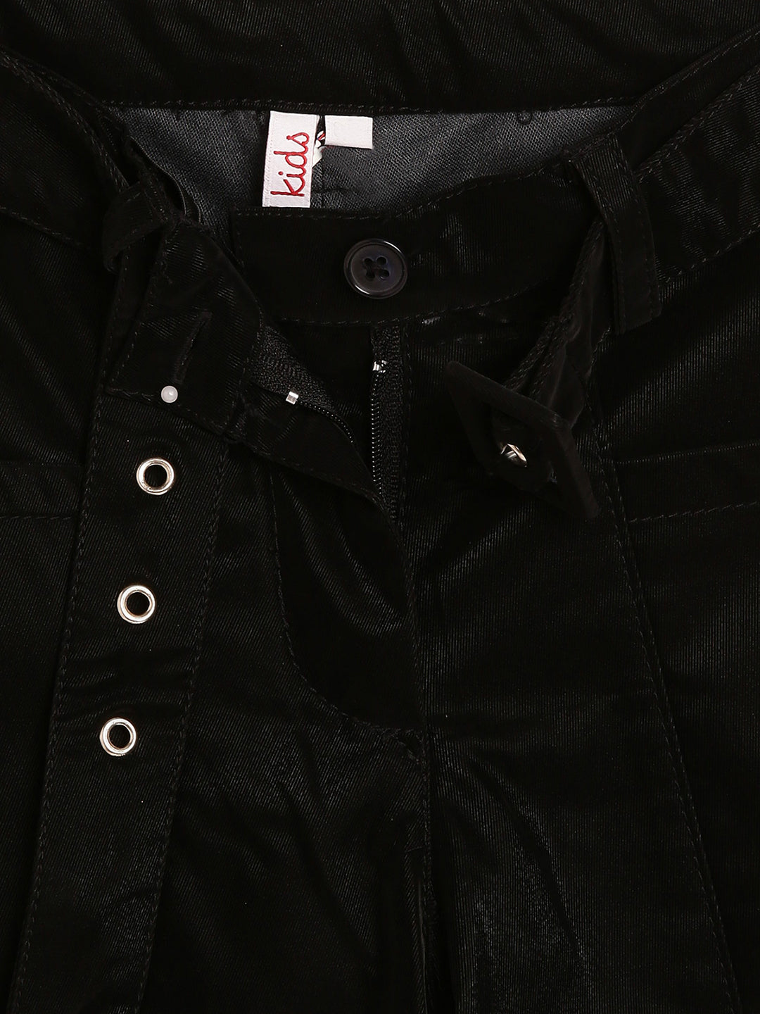 Elle Kids Girls Black Solid Wide Leg Trouser