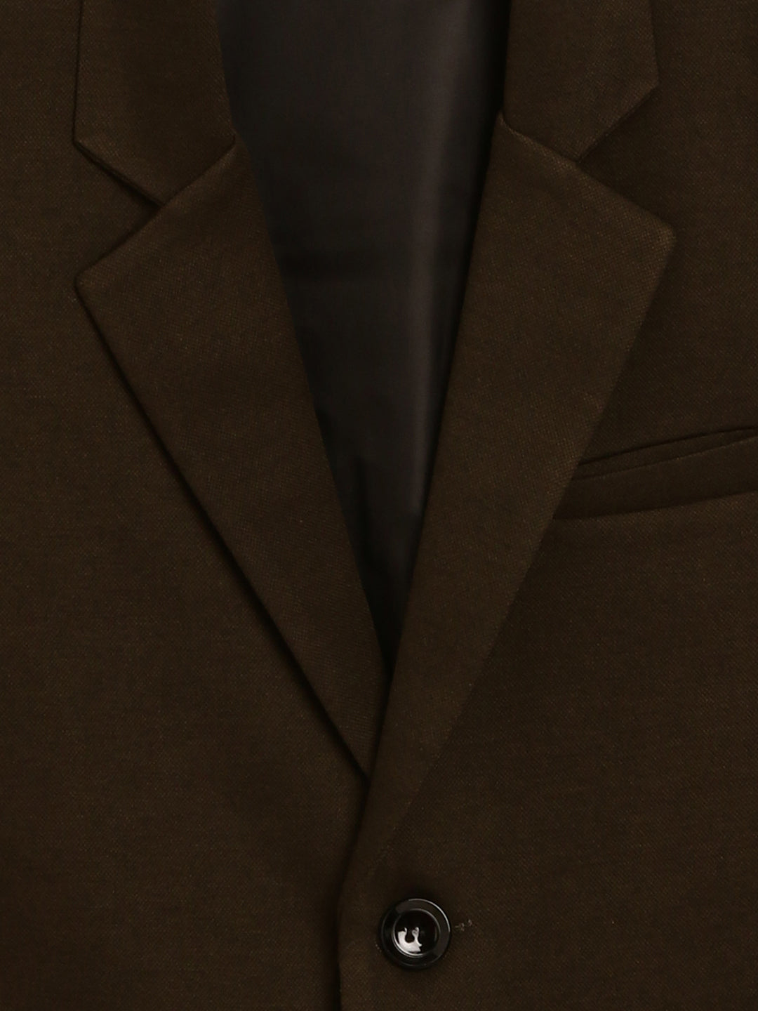 Blue Giraffe Boys Olive Solid Collar Blazer