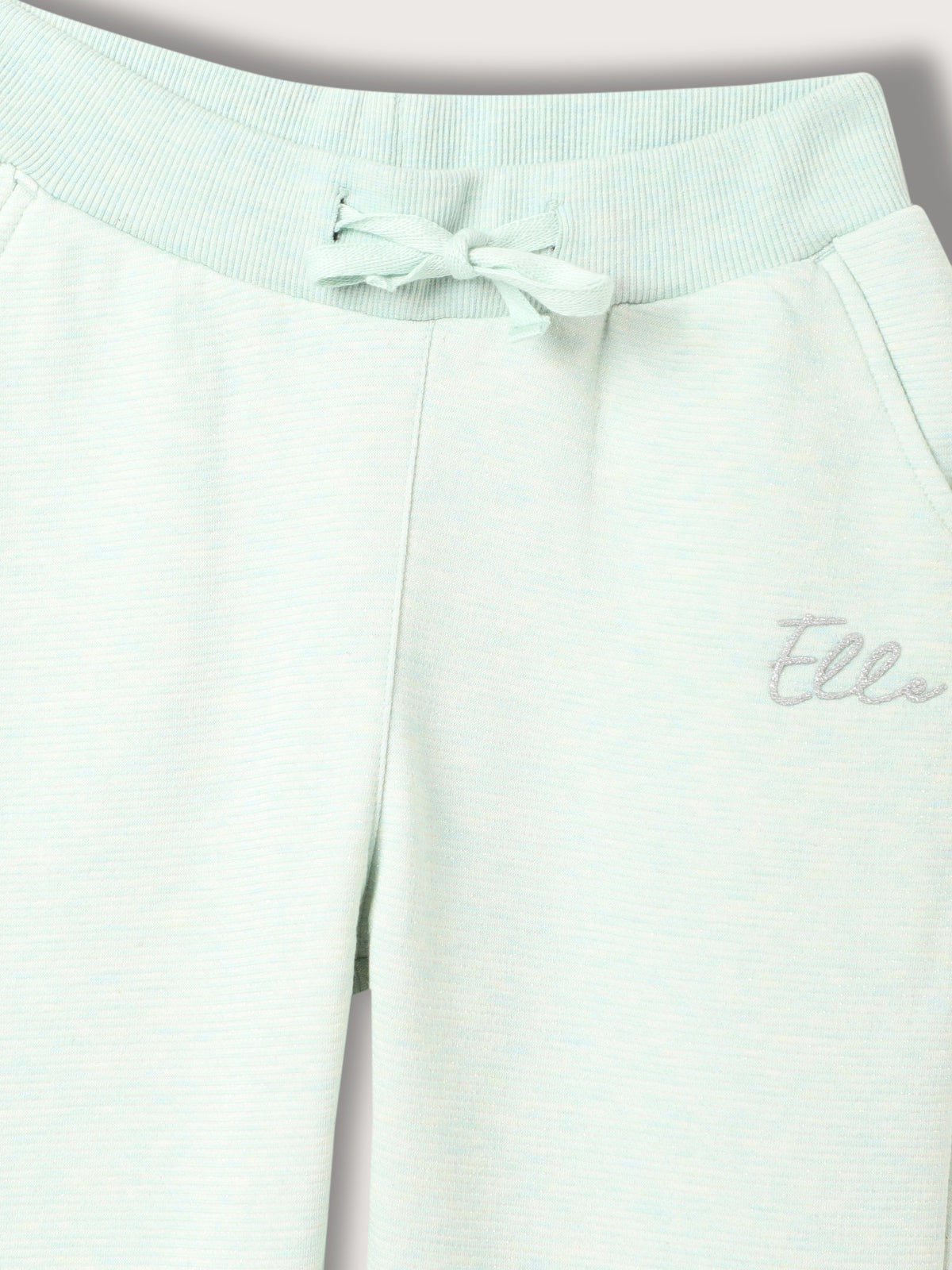 Elle Kids Girls Green Solid Straight Fit Sweatpant