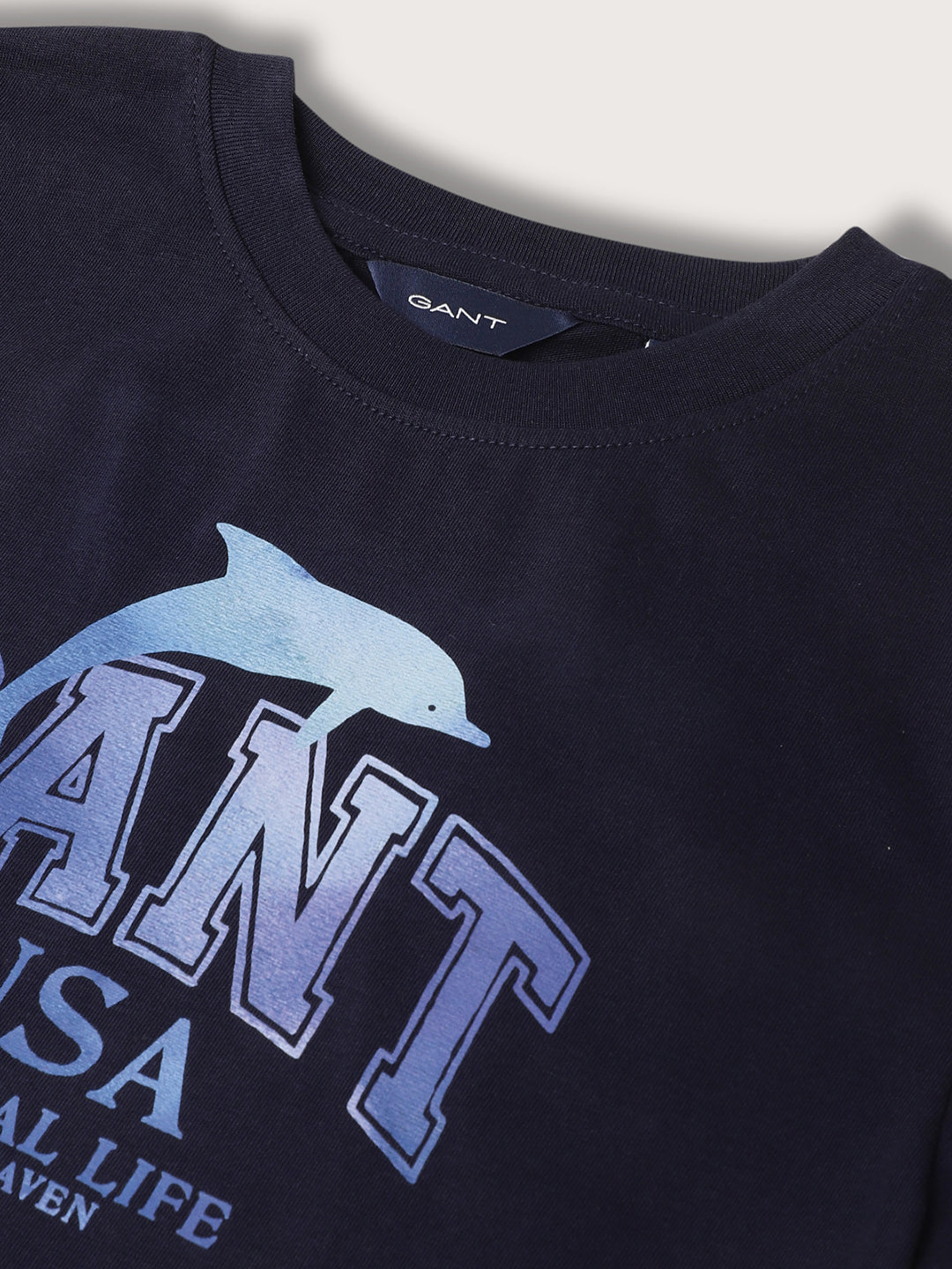 Gant Kids Dark Blue Logo Relaxed Fit T-Shirt