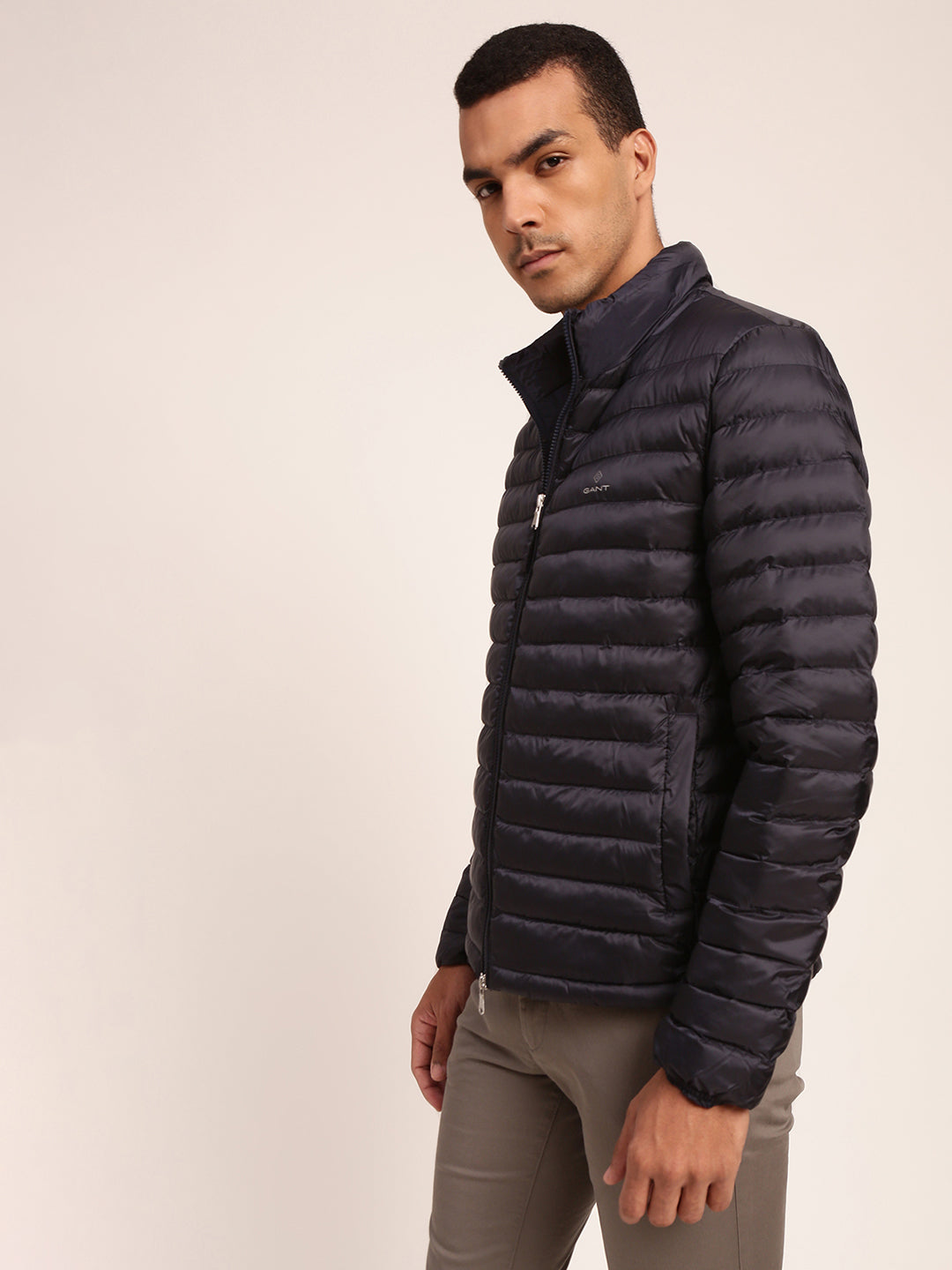 Gant Men Blue Solid Collar Jacket