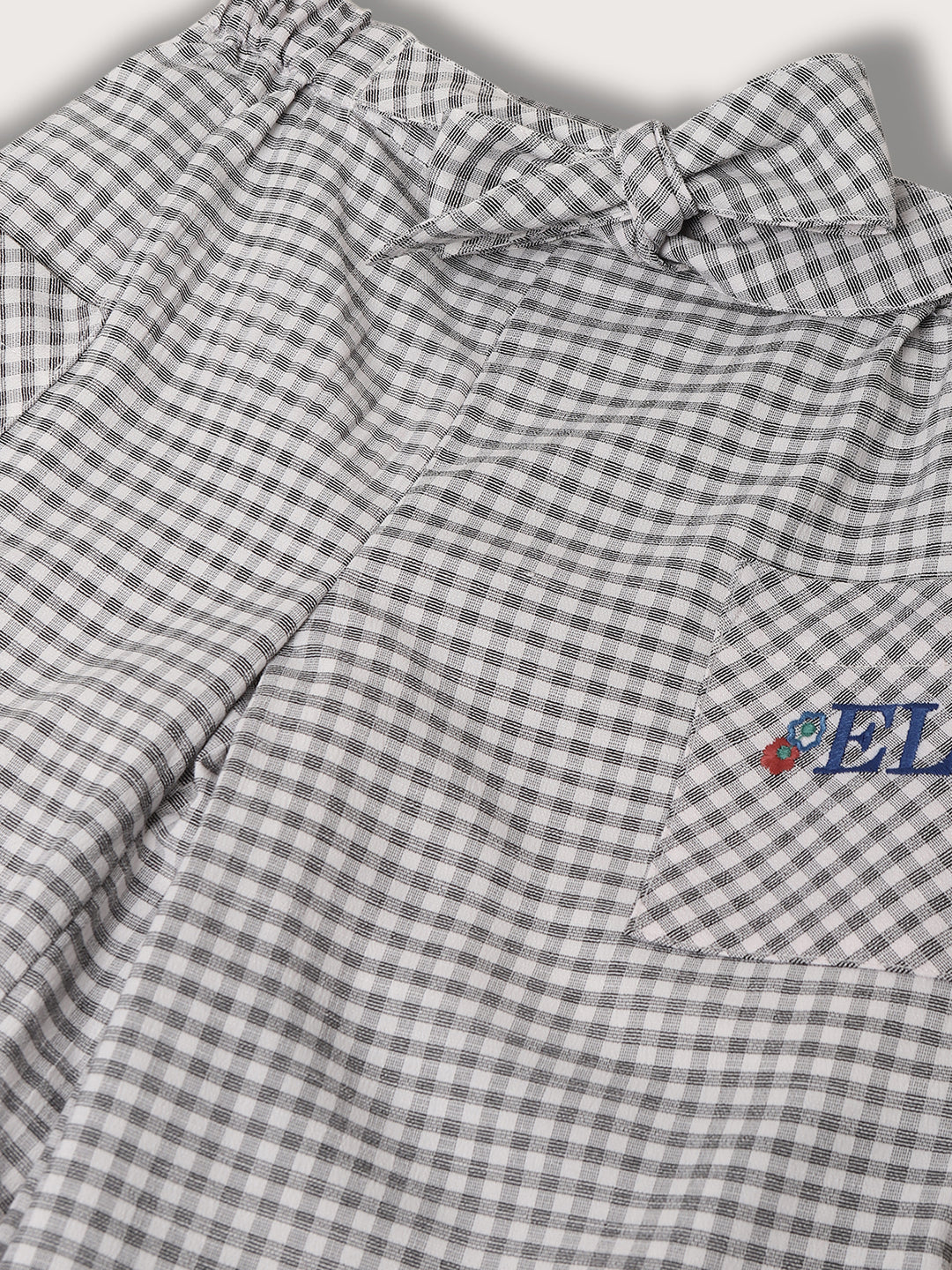 Elle Kids Girls Black Solid Flared Fit Trouser