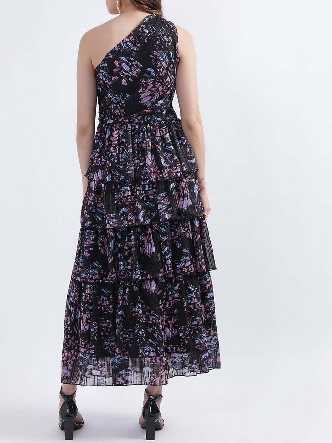 Centre Stage Women Multi One Shoulder Printed Dress