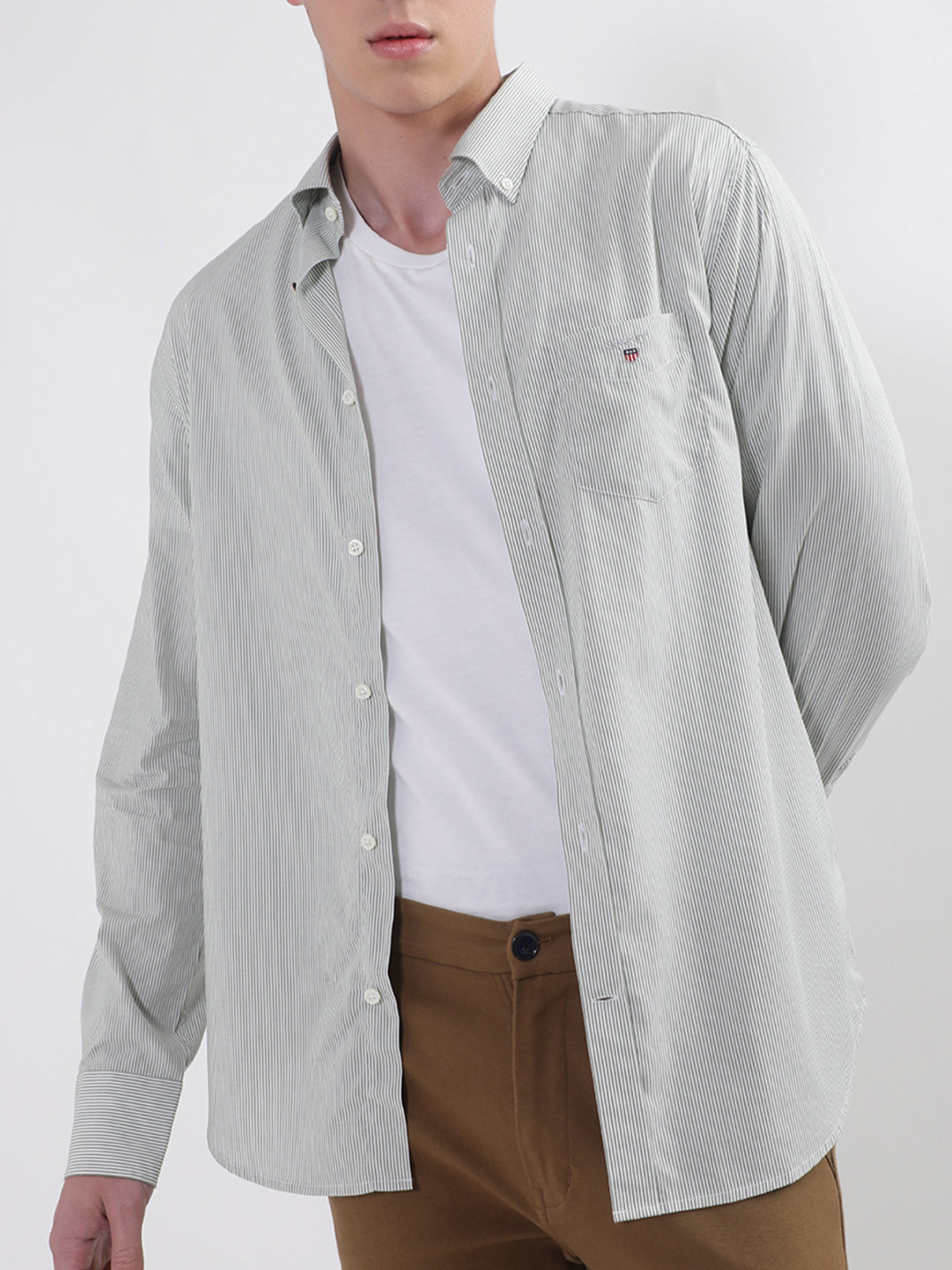 Gant Comfort Vertical Striped Formal Cotton Shirt