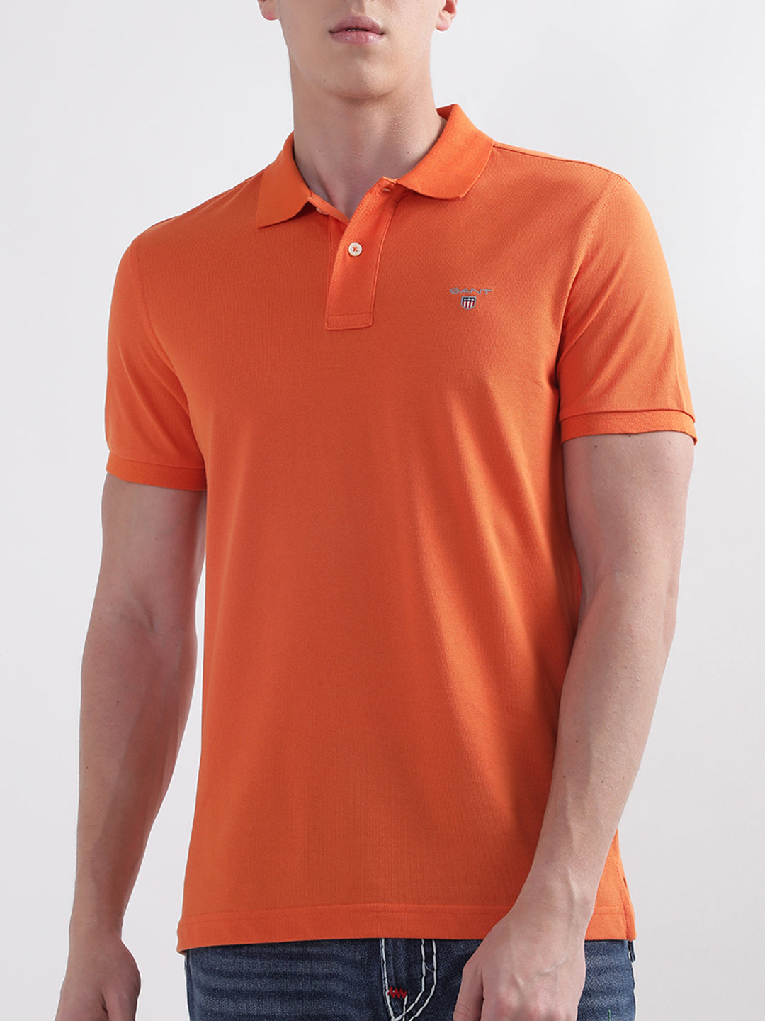 Gant Orange Original Regular Fit Pique Polo T-Shirt