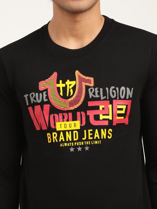 True Religion Black Logo Regular Fit T-Shirt