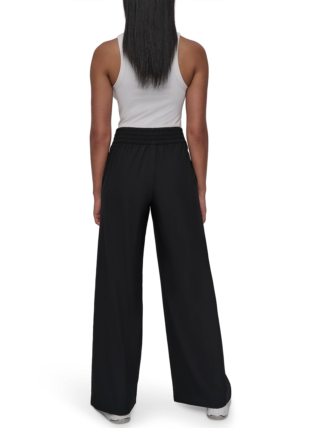 DKNY Womens Black Polyester Solid Trouser