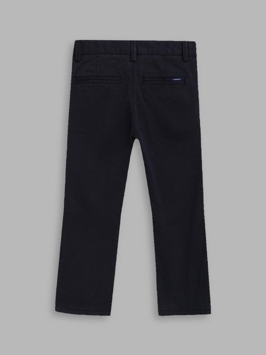 Gant Boys Navy Blue Solid Chinos Trouser