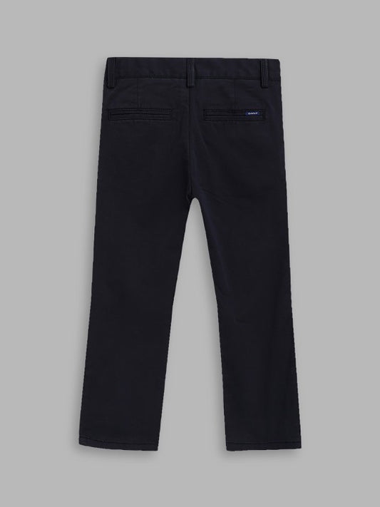 Gant Boys Navy Blue Solid Chinos Trouser